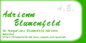 adrienn blumenfeld business card